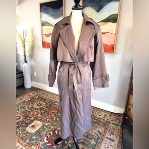 Towne By London Fog Lined Trench Coat